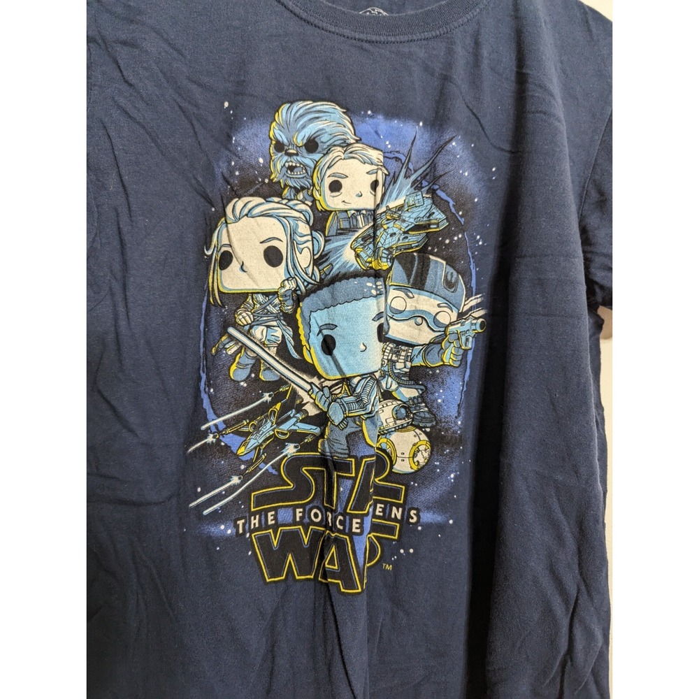 Funko POP Tees Star Wars Smugglers Bounty T Shirt Mens Small Blue Force Awakens